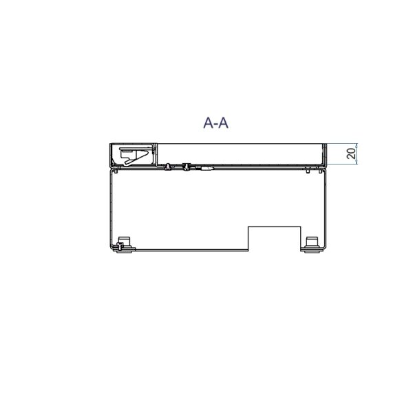 Produktbild UBD 212 201  -  Unterflur-Bodendose UBD 210 inkl. Deckel mit Kante, geschlossen, 20mm Vertiefung und 1 Schnurauslass